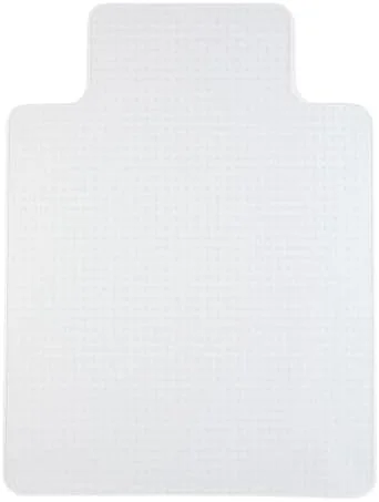 Staples Office Chair Mat, Clear Floor Mats with Lip, Flat-Pile Carpets, Extended Under-Desk Coverage, 35.5" x 47.5 Inch, Smooth Glide
