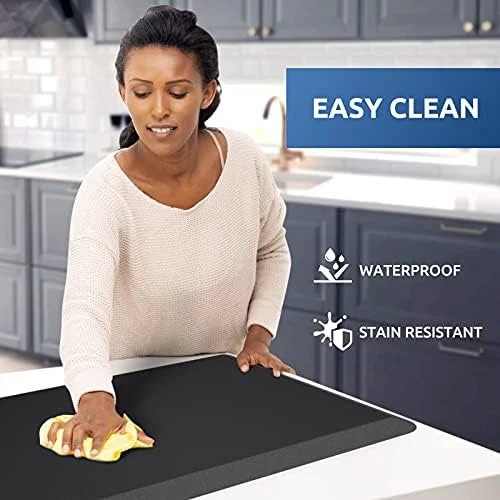 KitchenClouds Kitchen Mat Cushioned Anti Fatigue Rug 17.3"x28" Water Resistant, Non Slip, Standing and Comfort Desk/Floor Mats for House Sink Office