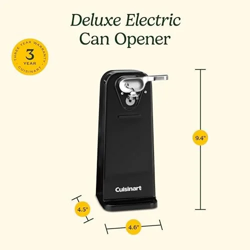 Cuisinart Can Opener with One-Touch Operation - Electric Can Opener for Kitchen Including Magnetic Lid Holder, Automatic Can Opener with Easy Clean