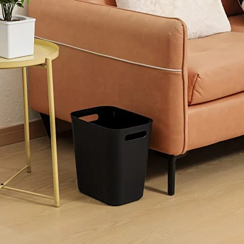 UUJOLY Plastic Small Trash Can Wastebasket - Garbage Container Basket for Bathrooms, Laundry Room, Kitchens, Offices, Kids Rooms, Dorms, 3.5 Gallon