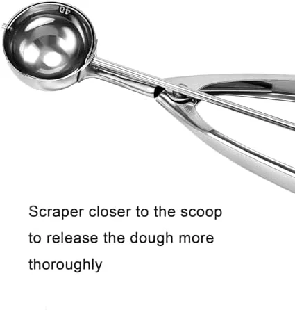 Saebye Large Cookie Scoop - 4 Tbsp, 60 MZ, 2 OZ, Size #16 Cookie Dough Scoop, Muffin Scoop for Baking