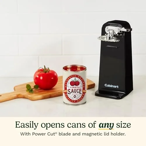 Cuisinart Can Opener with One-Touch Operation - Electric Can Opener for Kitchen Including Magnetic Lid Holder, Automatic Can Opener with Easy Clean