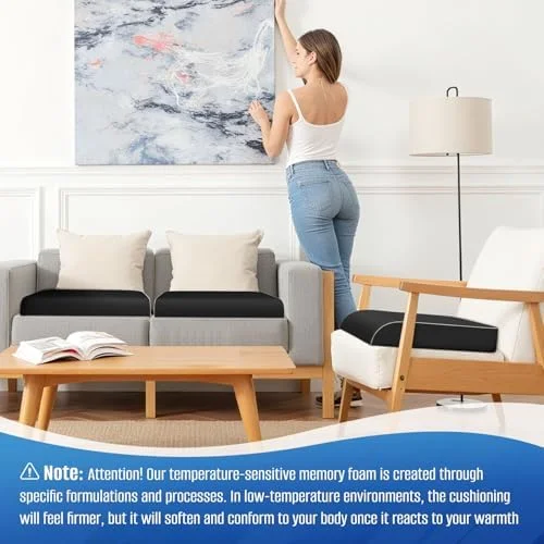 SweetSlubr Seat Cushion for Tailbone Pain Relief, Office Chair Cushion, Memory Foam Large Cushion with Non-Slip Cover for Soft Support at Office