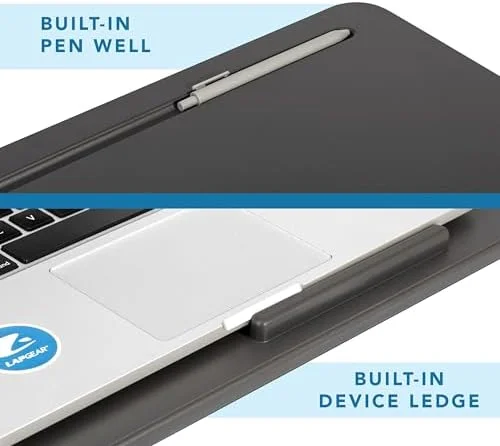 LAPGEAR Original Lap Desk – Fits Up to 17” Laptops – Charcoal – Style No. 45155
