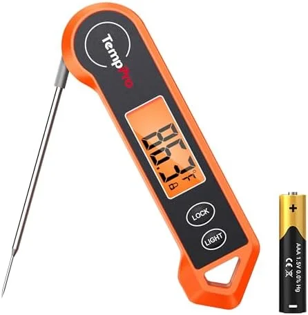 TempPro TP19H Digital Meat Thermometer for Cooking with Ambidextrous Backlit and Motion Sensing Kitchen Cooking Food Thermometer for BBQ Grill Smoker