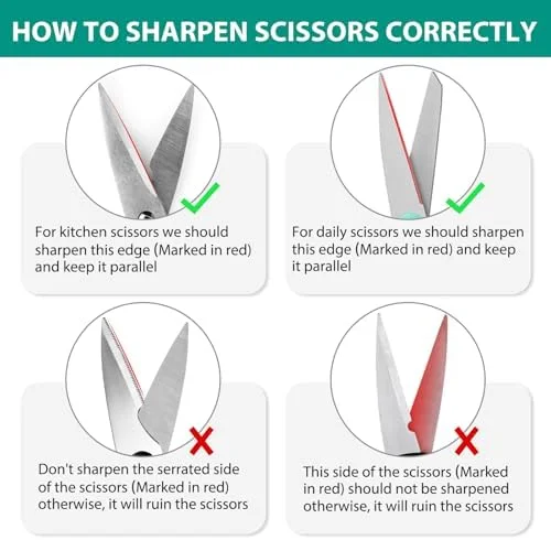 Longzon 5-in-1 Knife Sharpener 4 Stage with Cut-Resistant Glove, Quickly Sharpens & Restores Dull Blades, Easy & Safe for Home Kitchen Use, Fits Most