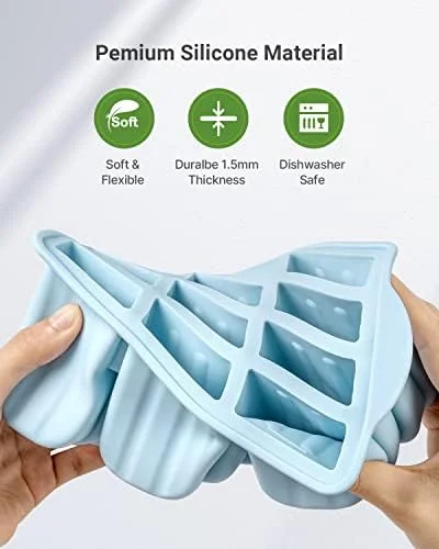 Popsicles Molds, MEETRUE 12 Pieces Silicone Popsicle Molds Easy-Release BPA-free Popsicle Maker Molds Ice Pop Molds Homemade Popsicle Ice Pop Maker