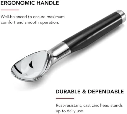 KitchenAid Classic Ice Cream Scoop - 8.6 inches, Black