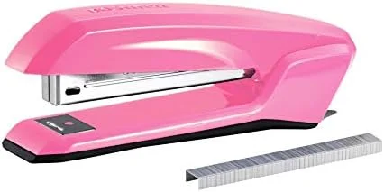 Bostitch Office Ascend 3 in 1 Stapler Integrated Remover & Staple Storage - 420 Staples Included, 20 Sheet Capacity, Lightweight, Pink