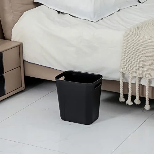 UUJOLY Plastic Small Trash Can Wastebasket - Garbage Container Basket for Bathrooms, Laundry Room, Kitchens, Offices, Kids Rooms, Dorms, 3.5 Gallon
