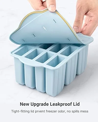 Popsicles Molds, MEETRUE 12 Pieces Silicone Popsicle Molds Easy-Release BPA-free Popsicle Maker Molds Ice Pop Molds Homemade Popsicle Ice Pop Maker