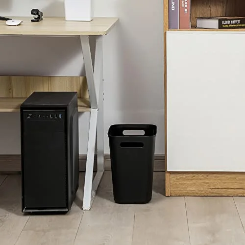 UUJOLY Plastic Small Trash Can Wastebasket - Garbage Container Basket for Bathrooms, Laundry Room, Kitchens, Offices, Kids Rooms, Dorms, 3.5 Gallon