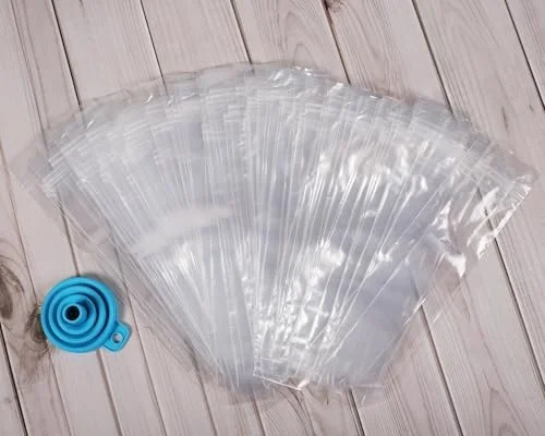 300 Disposable Ice Popsicle Mold Bags Comes With A Funnel, BPA Free Freezer Tubes, Healthy Snack Yogurt Stick Juice Fruit Smoothies Ice Freezing