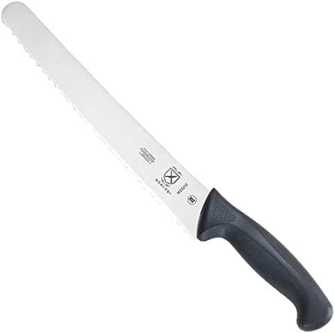 Mercer Culinary M23210 Millennia Black Handle - 10-Inch Wide Wavy Edge, Bread Knife