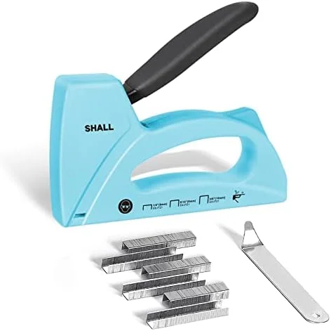 SHALL Light Duty Staple Gun for Wood - Upholstery Staple Gun with 1600pcs JT21 Staples 1/4, 5/16, 3/8 inch and Staple Remover - Fabric Stapler Gun