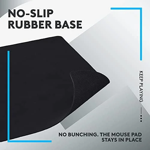 Logitech G240 Cloth Gaming Mouse Pad - Optimized for Sensors, Moderate Surface Friction, Non-Slip Mouse Mat, Mac and PC Accessories, 340 x 280 x 1 mm