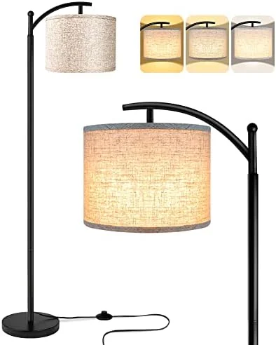 ROTTOGOON Floor Lamp for Living Room with 3 Color Temperatures LED Bulb, Standing Lamp Tall Industrial Floor Lamp Reading for Bedroom, Office (9W LED
