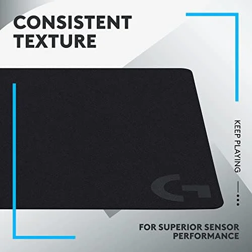 Logitech G240 Cloth Gaming Mouse Pad - Optimized for Sensors, Moderate Surface Friction, Non-Slip Mouse Mat, Mac and PC Accessories, 340 x 280 x 1 mm