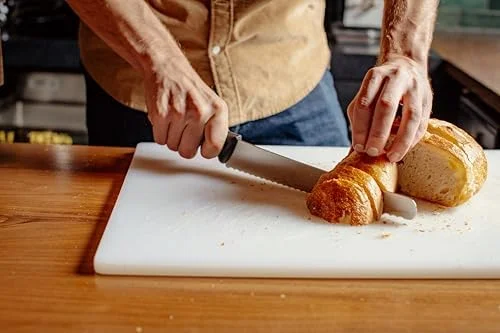 Mercer Culinary M23210 Millennia Black Handle - 10-Inch Wide Wavy Edge, Bread Knife