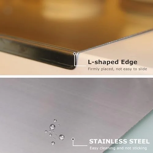 Stainless Steel Cutting Boards for Kitchen, Kneading Cutting Board Mats, Metal Cutting Board for Meat, Fruits, Vegetables, Bread, and Baking Small