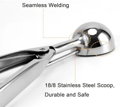 Saebye Large Cookie Scoop - 4 Tbsp, 60 MZ, 2 OZ, Size #16 Cookie Dough Scoop, Muffin Scoop for Baking