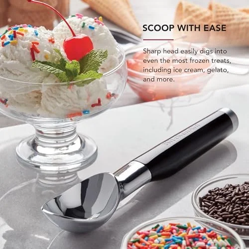 KitchenAid Classic Ice Cream Scoop - 8.6 inches, Black