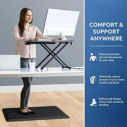 KitchenClouds Kitchen Mat Cushioned Anti Fatigue Rug 17.3"x28" Water Resistant, Non Slip, Standing and Comfort Desk/Floor Mats for House Sink Office